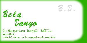 bela danyo business card